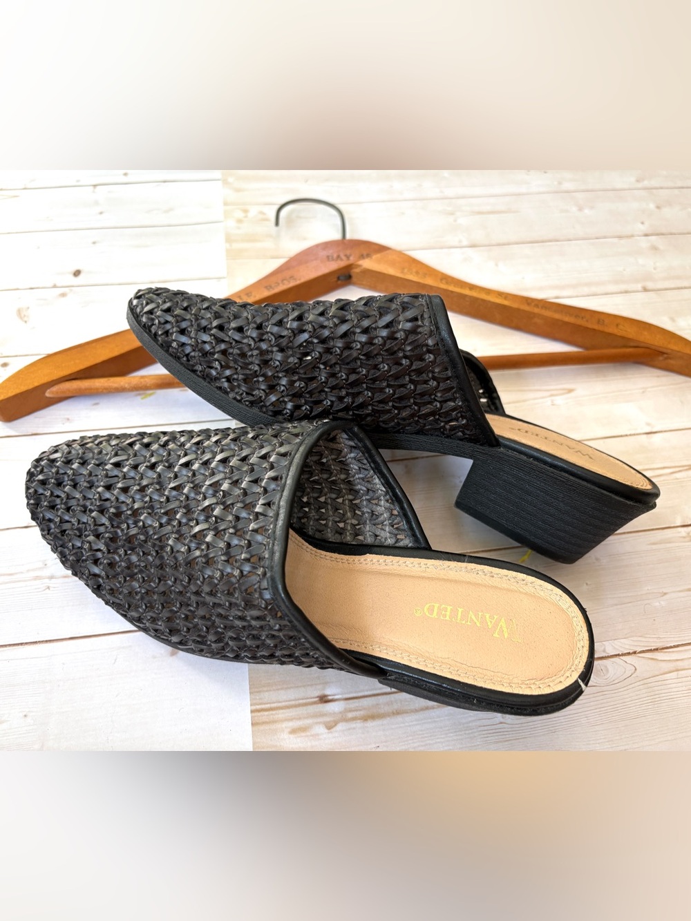 Wanted woven mule sandals